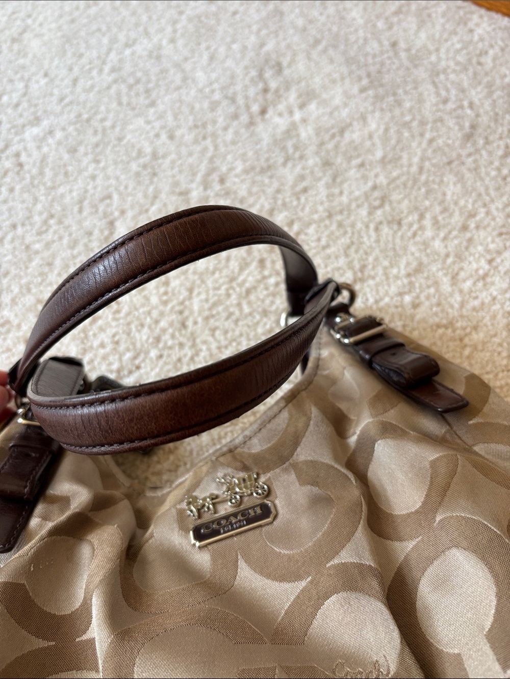 Coach Madison Maggie Shoulder Bag OP art sateen - Picture 12 of 14